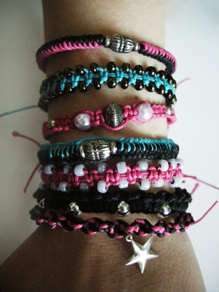 Random macrame bracelets