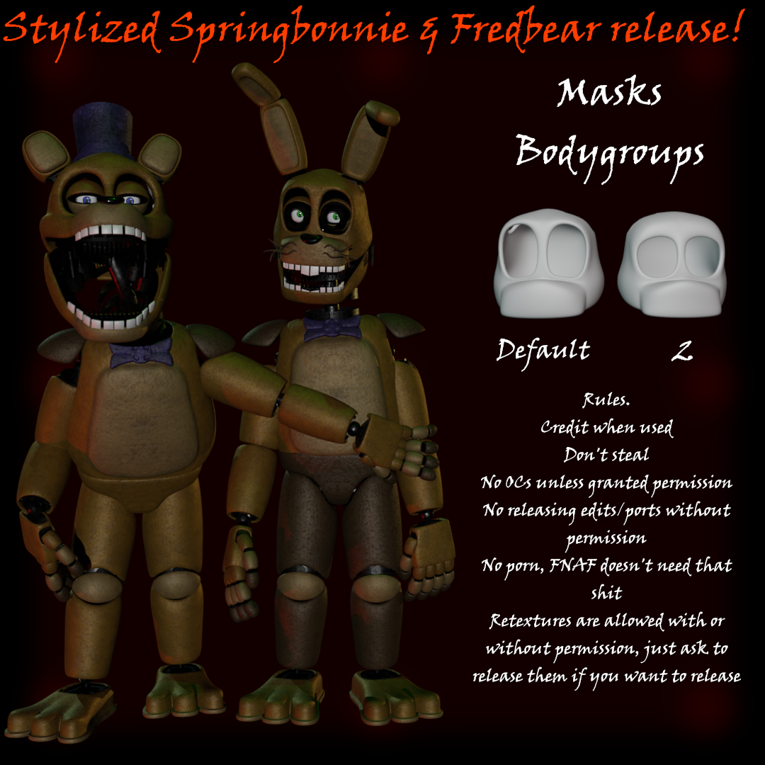 FNaF blender/sfm renders PART 4!