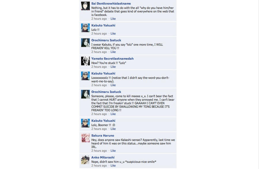 Orochimaru's Facebook part3on3