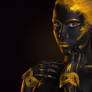 Black Gold gerl Body-art