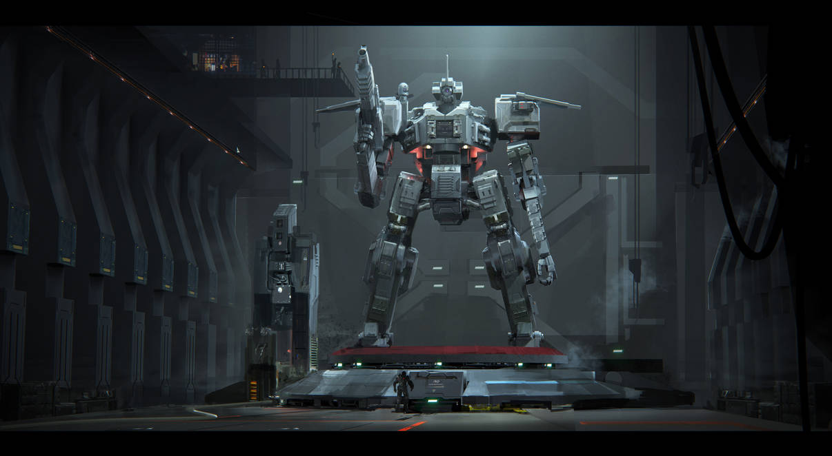 mecha design sketch by WarrGon on DeviantArt