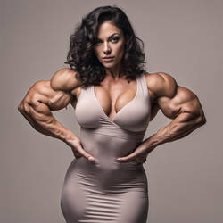 Norme Femmes Muscle, Avec De Gros Biceps, Robe Tra