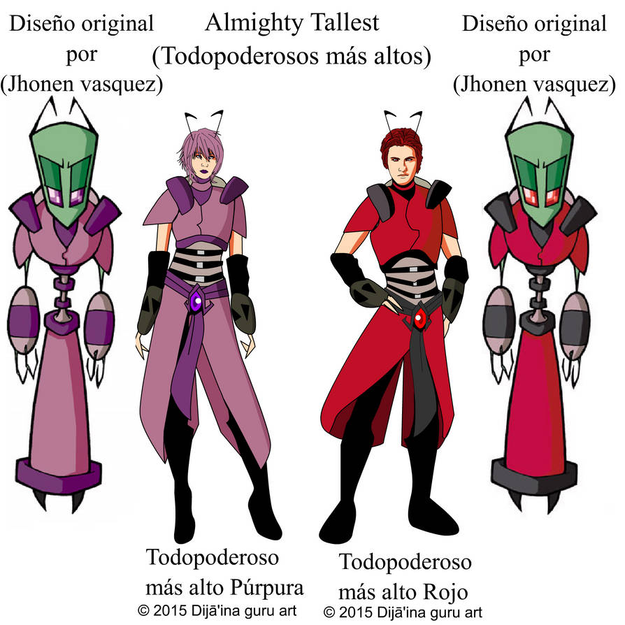 Irken Ranks Academia Irken- tallest Red and Tallest Purple New by Nicatoons on ...