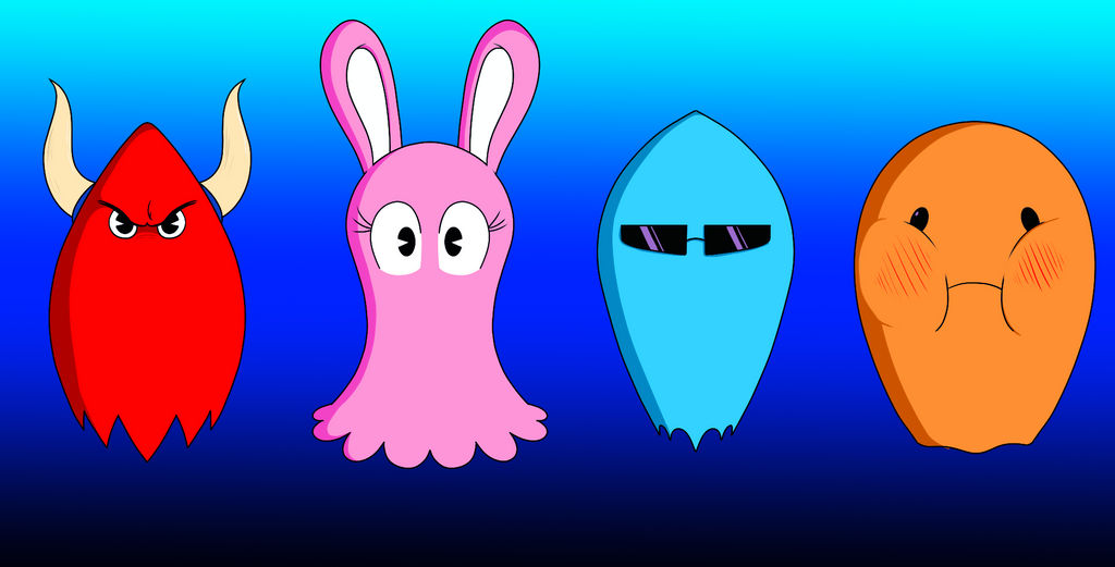 Pac-Man Arrangement Ghosts by Ballisticfury on DeviantArt