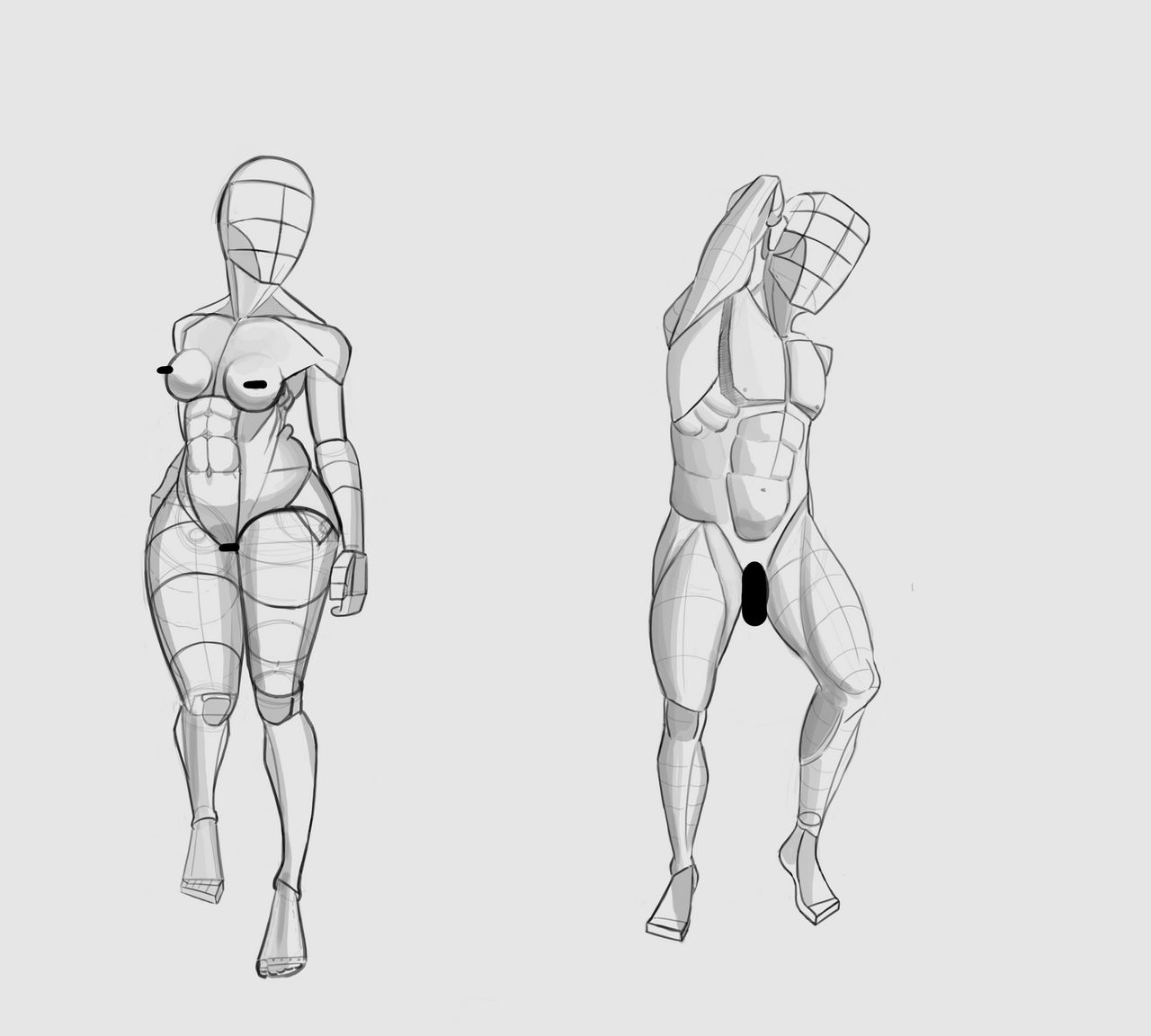 Daily Drawing - Mannequin Studies by Quackie101 on DeviantArt