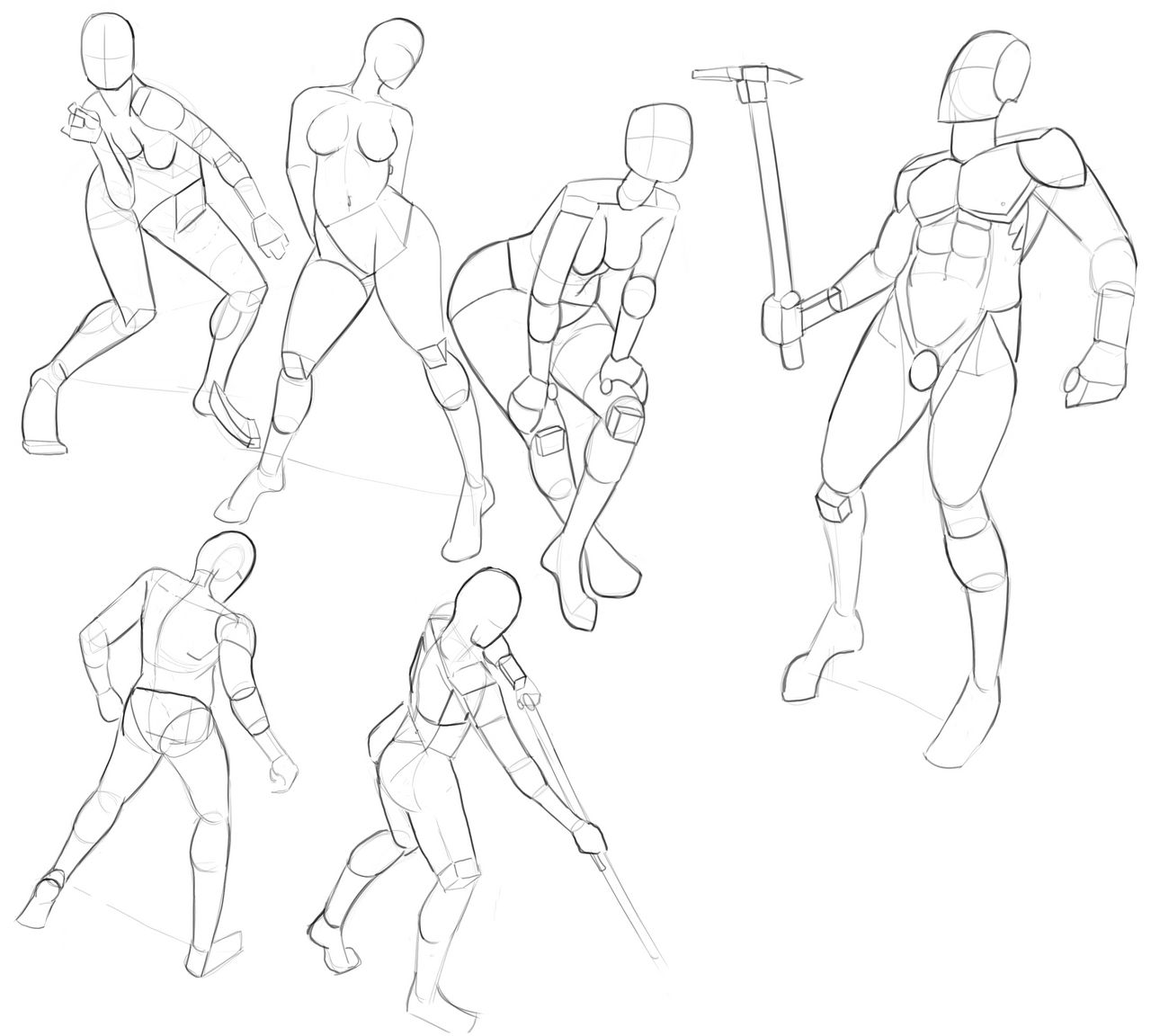 Daily Drawing - Mannequin Studies 9 by Quackie101 on DeviantArt