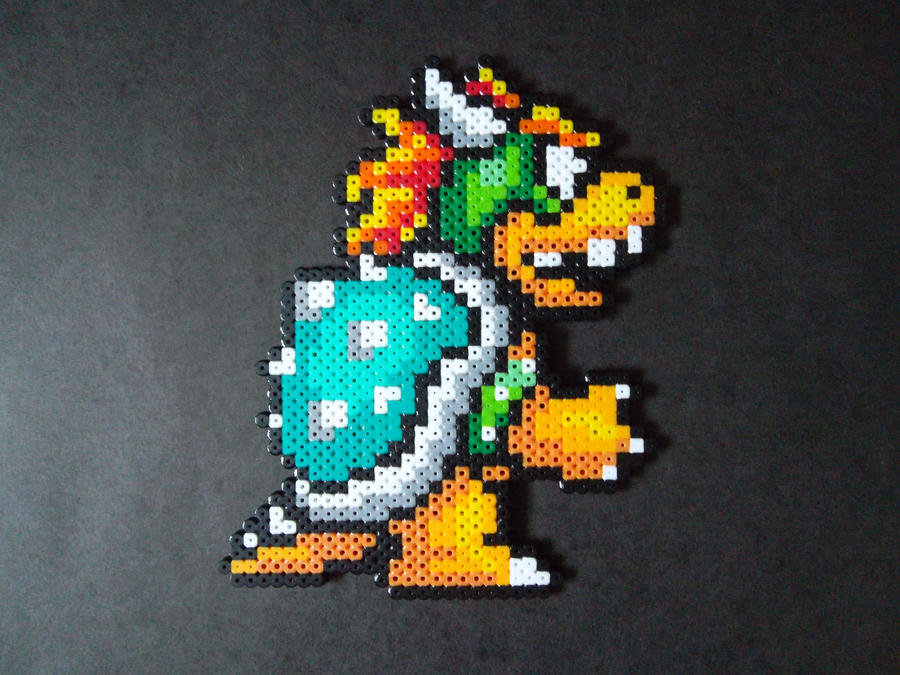 Perler Bead Bowser From Super Mario Kart