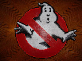 Perler Bead Ghost Busters Logo