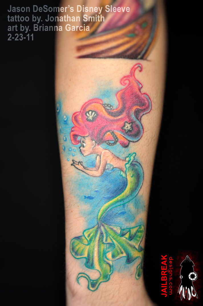 My Disney Sleeve Tattoo- Ariel by JailBreakDesigns on DeviantArt My Disney Sleeve Tattoo- Ariel by JailBreakDesigns on DeviantArt