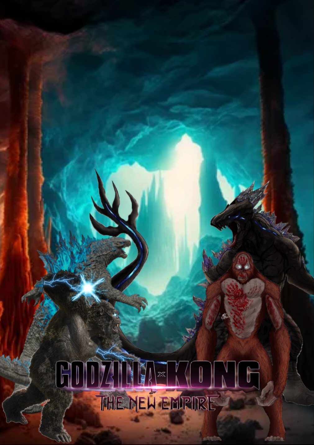Godzilla x Kong: The New Empire (fan made poster) by BlackLupusWolf2023 on  DeviantArt