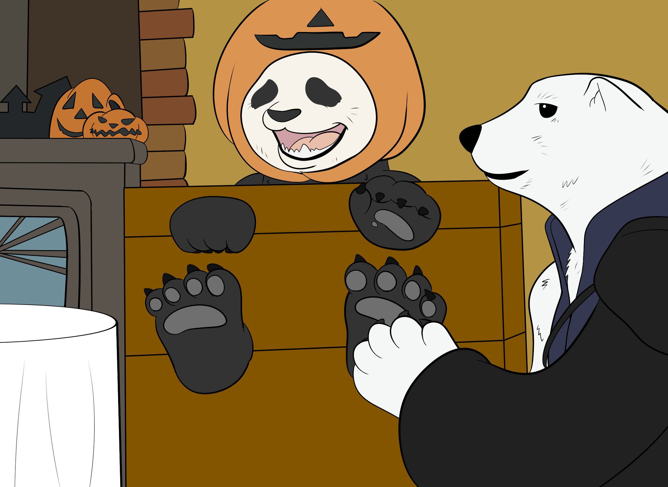 Halloween At Polar Bear S Cafe By Chaosgreiga On Deviantart