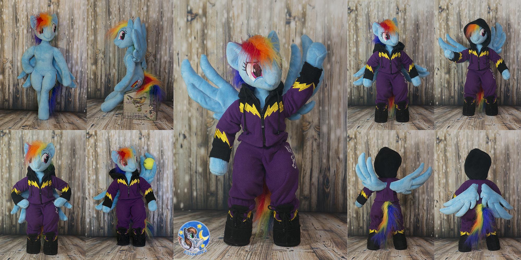 Posable anthro Shadowbolt Rainbow Dash