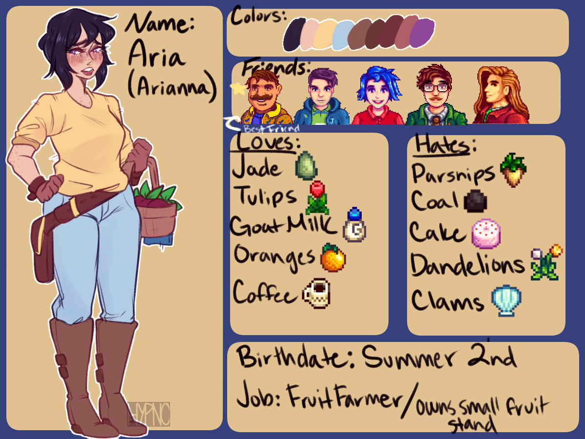 Stardew Valley Oc Aria by Drownzee on DeviantArt Stardew Valley Oc Aria by Drownzee on DeviantArt