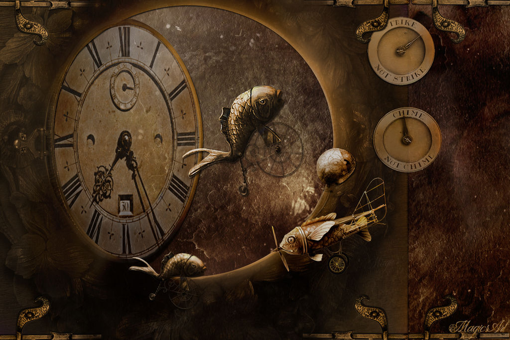 Тайна старых часов. Сказочные часы. Часы фэнтези. Магические часы. Старые часы арт.