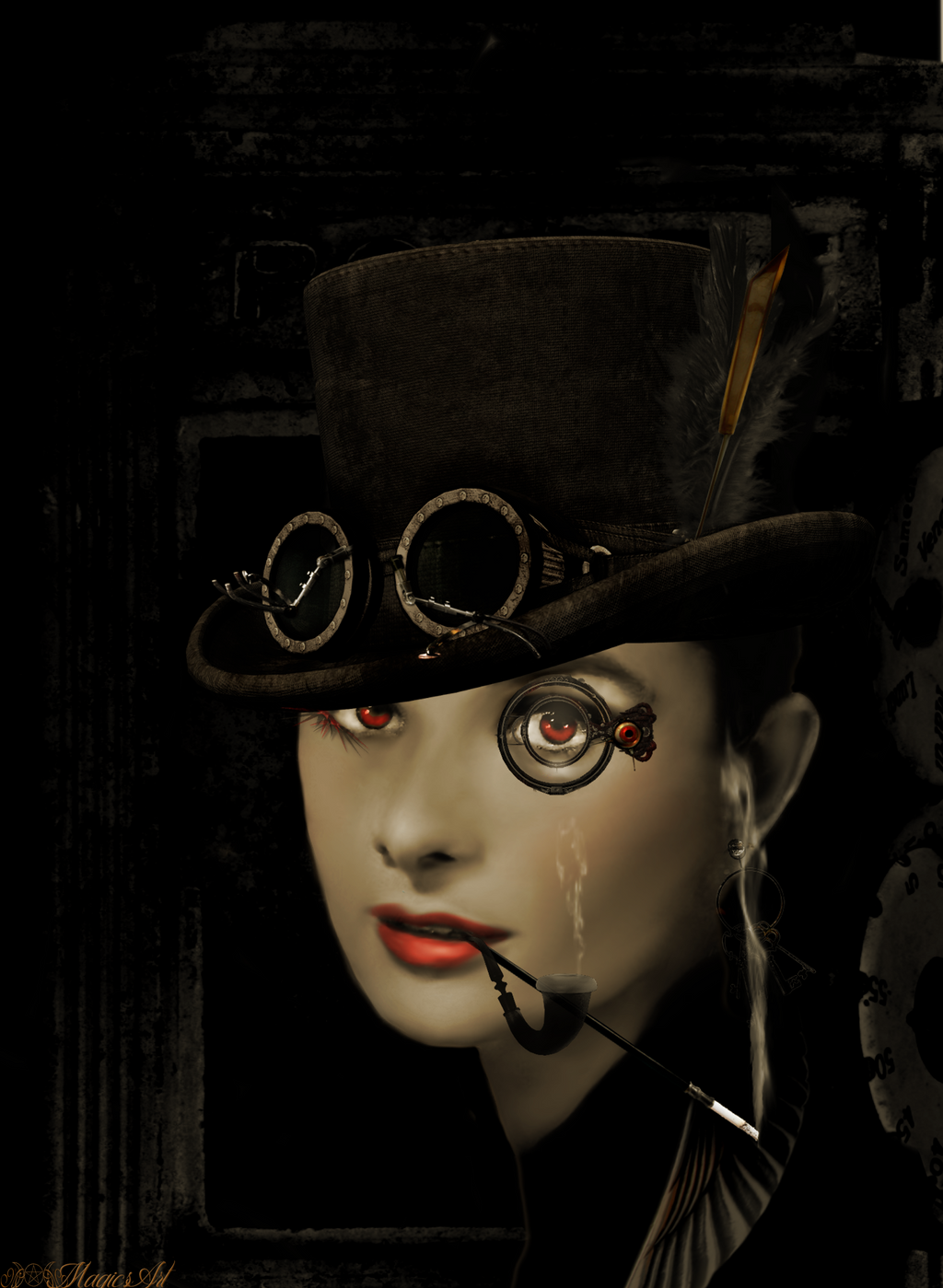 steampunk audrey hepburn by magicsart