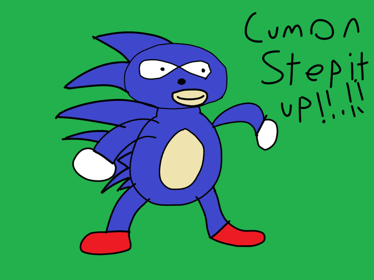 Sanic by thenewbean1234 on DeviantArt