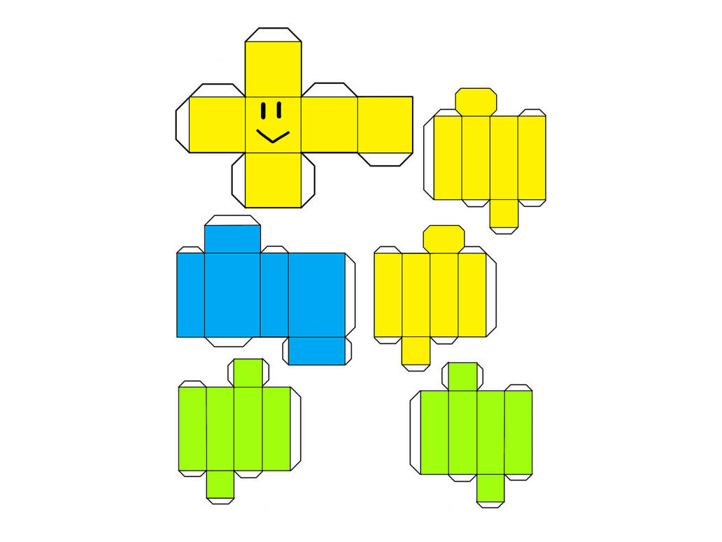 Noob de Roblox Papercraft by wolf1slayer on DeviantArt