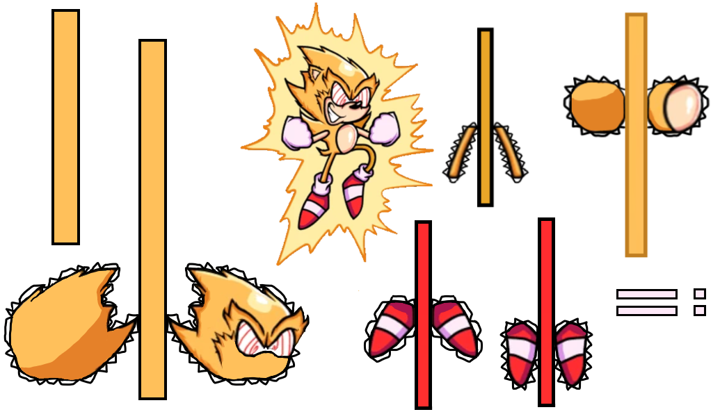 Pixel Papercraft - Fleetway Super Sonic(Sonic The Comic Series)