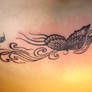 Butterfly with girly swirly