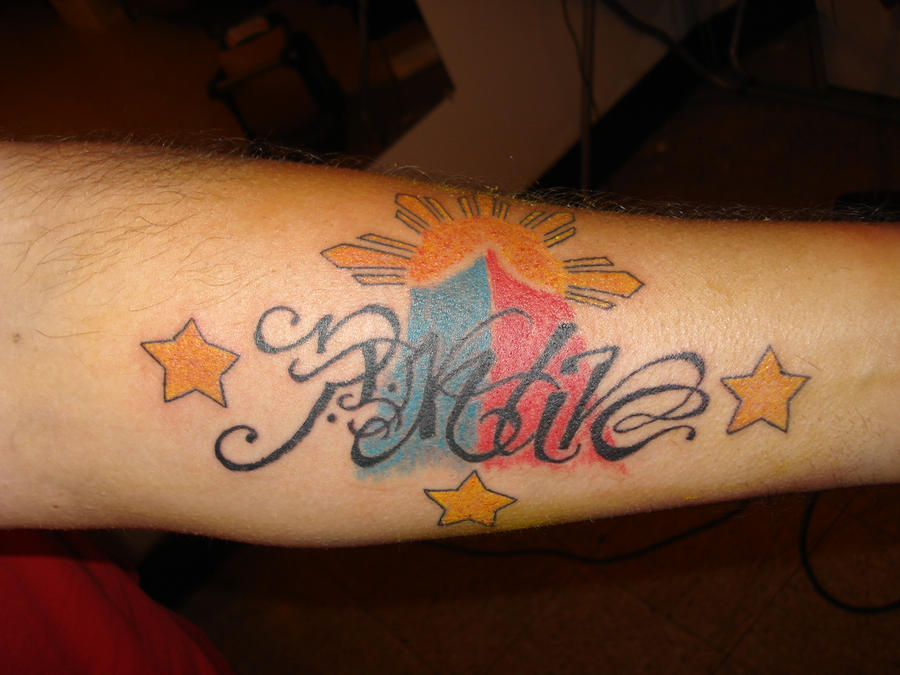 filipino sun and stars tattoo