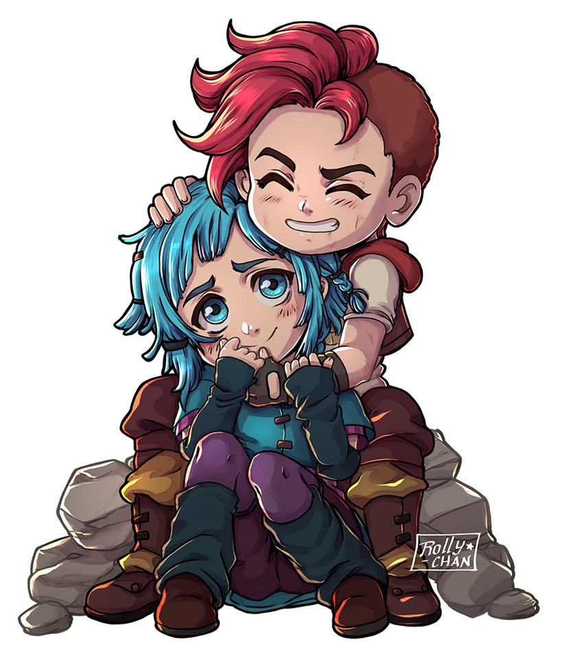 ARCANE: Powder and VI chibis by RollyChanArt on DeviantArt