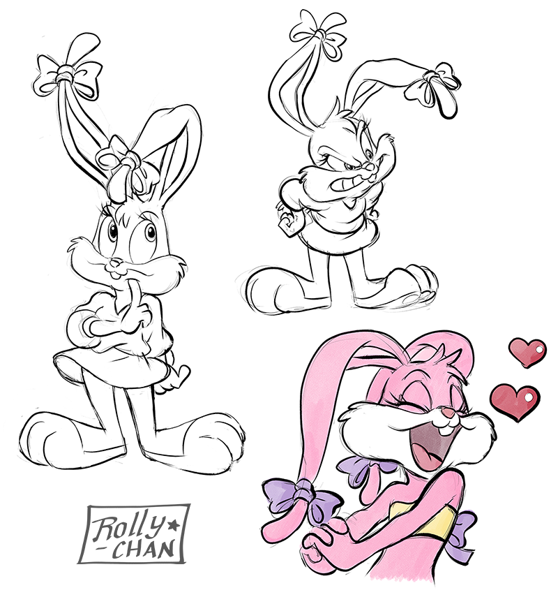 TinyToons: Babs Bunny sketch by RollyChanArt on DeviantArt