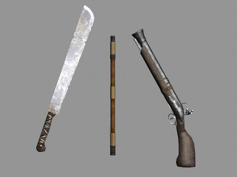 Adewale Weapons [AC4 Freedom Cry Model]