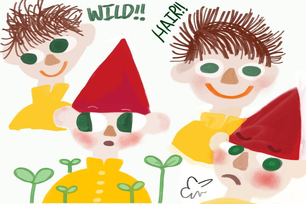 Cartoon Character With Wild Hair