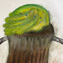 oil pastel cupcake