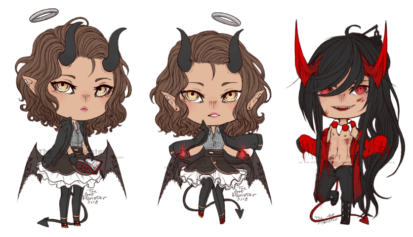 Basic Demon Chibi Demon Chibis by AmonDrawsArt on DeviantArt