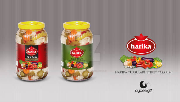 Harika Pickles Label Design
