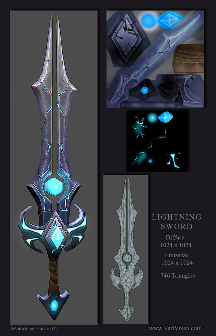 Lightning sword by Vert-Vixen on DeviantArt