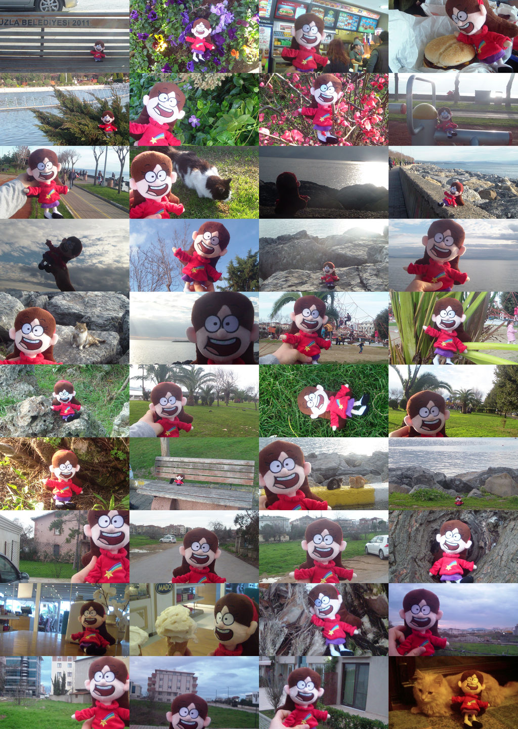 Mabel Pines plushie photo collage