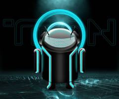 Tron Android - Cyan with Text
