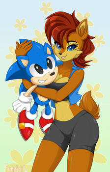 Sally Acorn and Sonic plushie