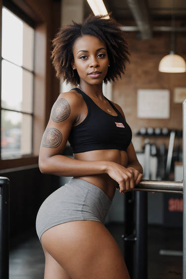 Gym African Woman
