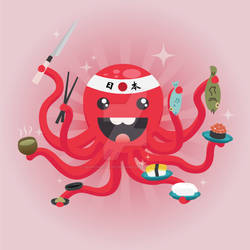 Happy Octopus Chef
