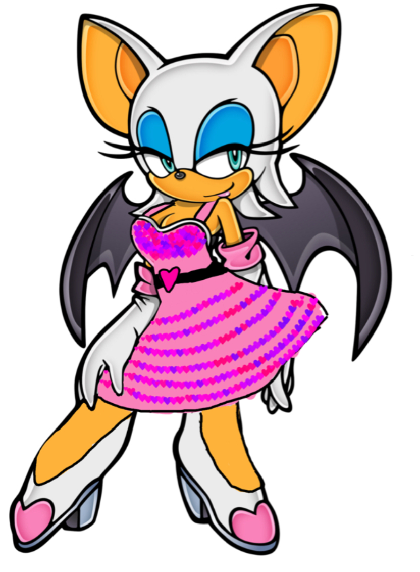 Robe Rouges Fan Art Fan-Made Rouge Outfit. by GoldieLovesSonic on DeviantArt