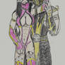 Scorpion and Mileena (colored)
