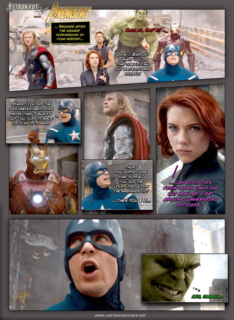 Astronaut Cafe vs Avengers - Call it, Cap'n by elasticdragon