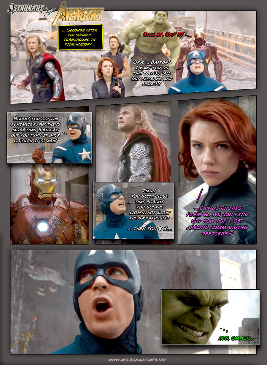 Astronaut Cafe vs Avengers - Call it, Cap'n by elasticdragon