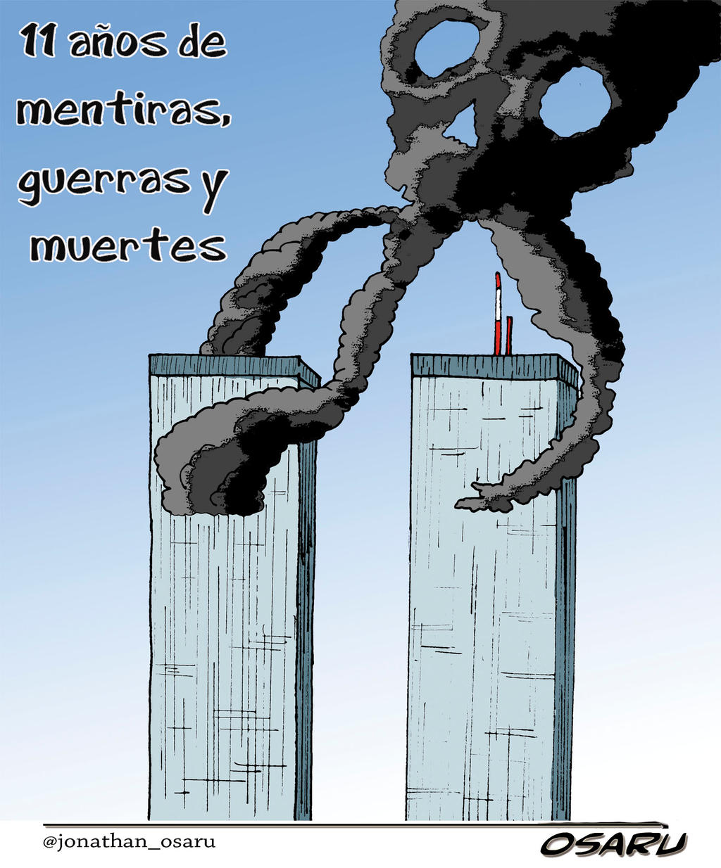 Cartoon -Eleven aniversary of 9-11- by jonathanOsaru on DeviantArt