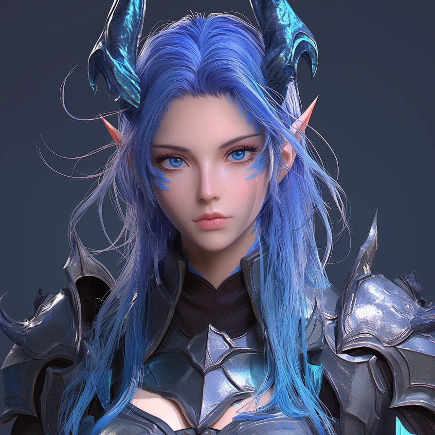 Blue Dragon in Humanoid Form by Veec95 on DeviantArt