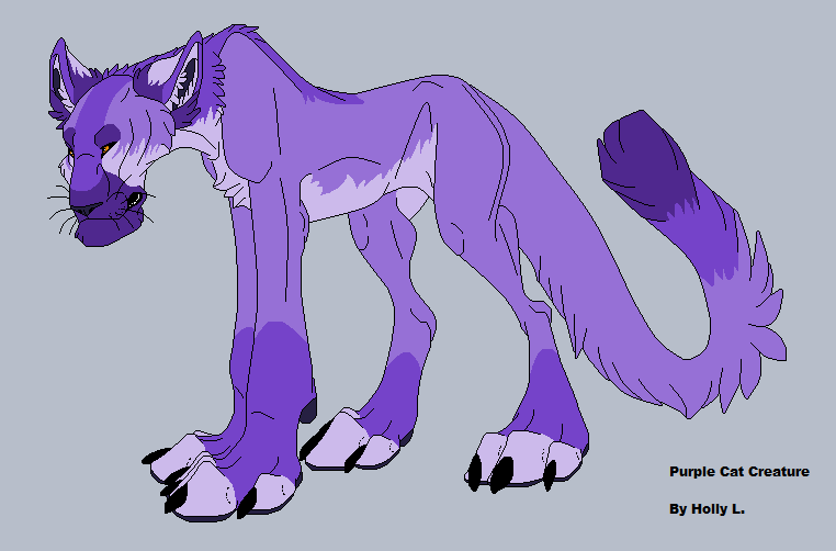 Purple Cat Creature