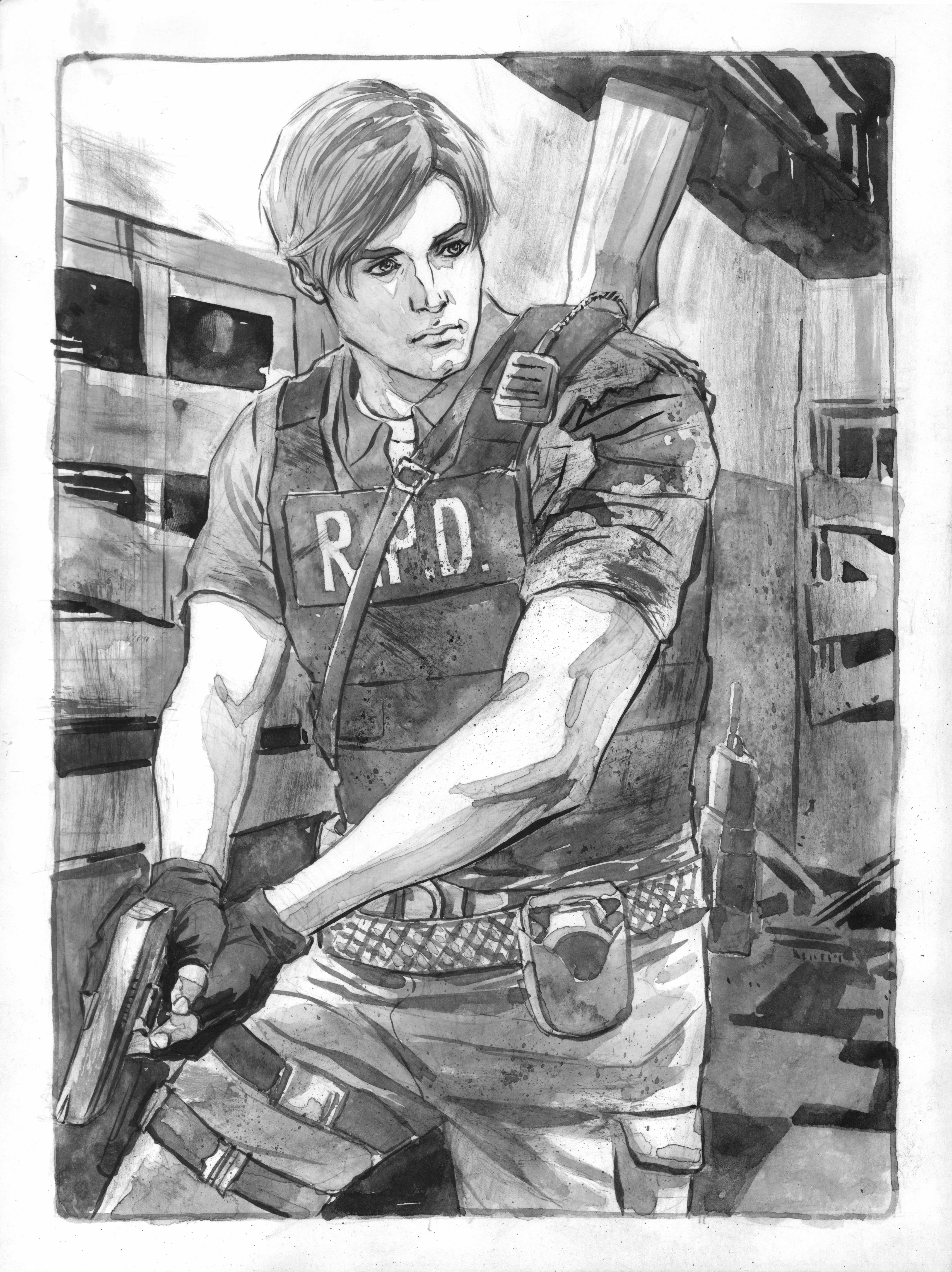 Leon Kennedy RE2 Remake Commission By Aaronminier On DeviantArt leon-kennedy-re2-remake-commission-by-aaronminier-on-deviantart