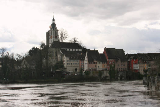look to riverside Laufenburg