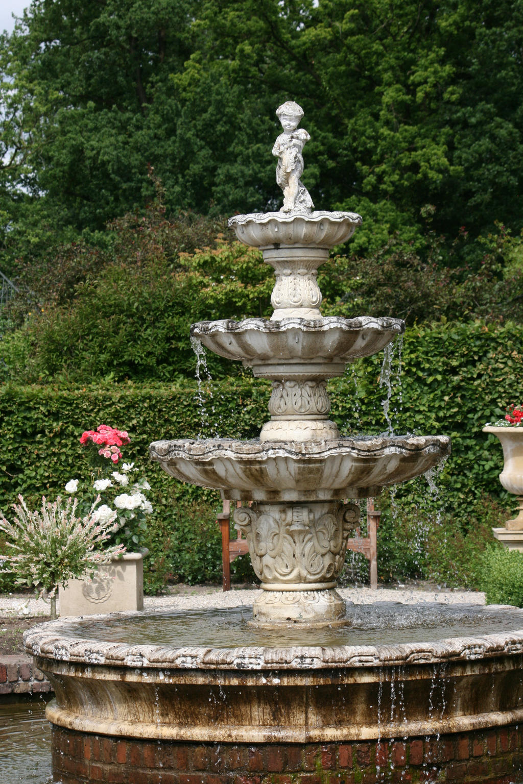 fountain in castle garden by ingeline-art on DeviantArt