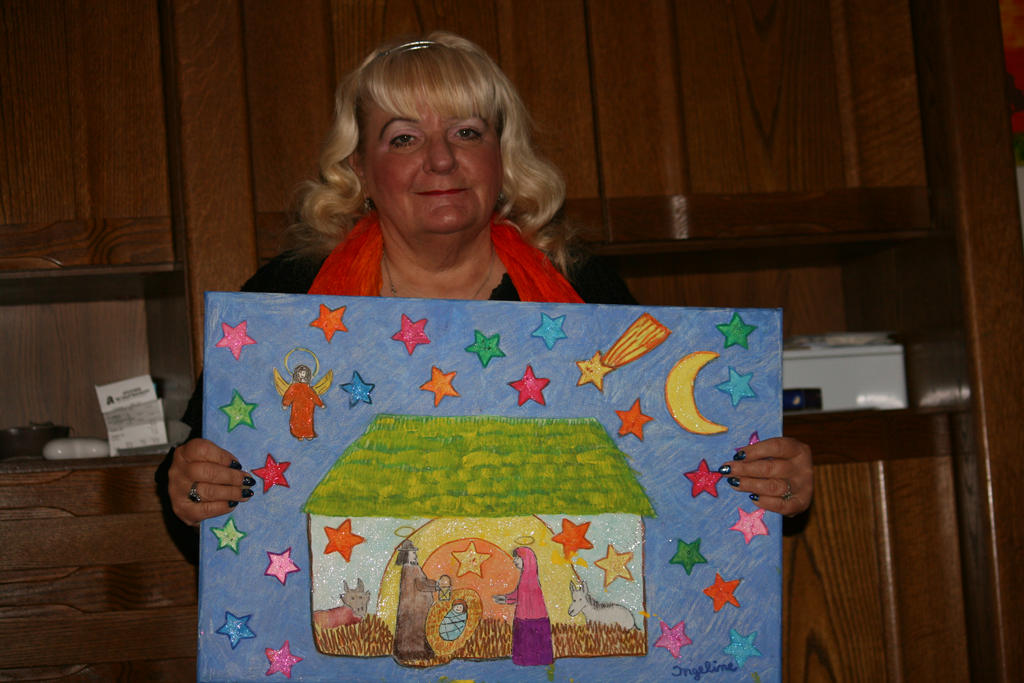 Ingeline and her christmas painting