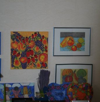 paintings from Ingeline with fruits