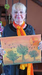 Ingeline and her newest painting by ingeline-art